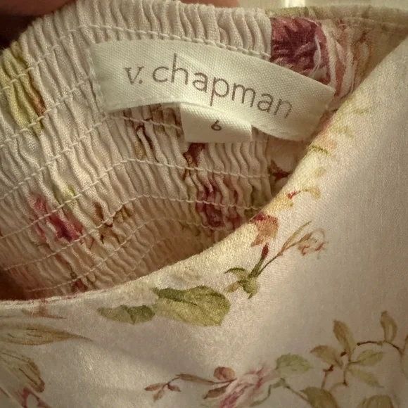 V. Chapman Blush Floral Tiered Dress - Picture 7 of 7